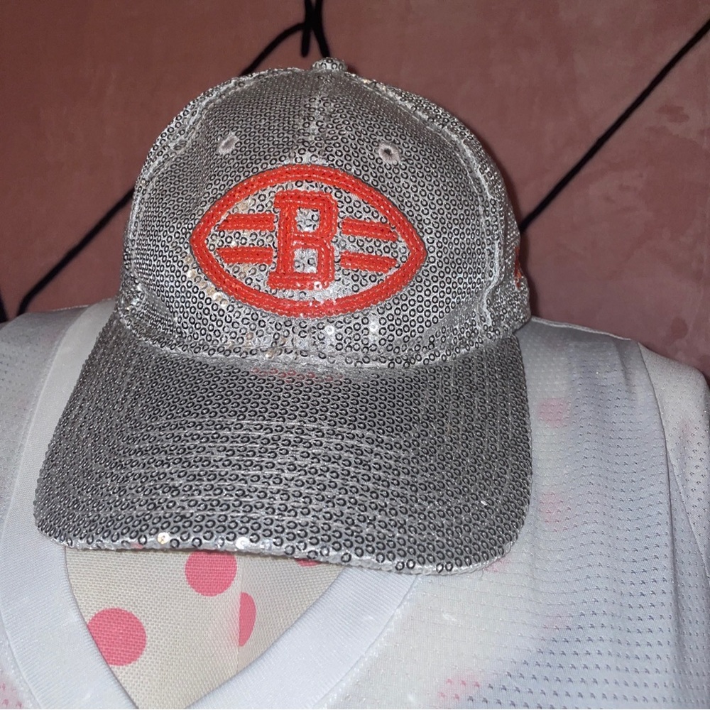*RARE Exclusive VICTORIA'S SECRET PINK CINCINNATI BENGALS Sequins Hat C29